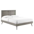 thumbnail image 1 of Marlee Queen Wood Platform Bed With Splayed Legs Gray, 1 of 7