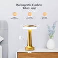 thumbnail image 3 of Bell + Howell Lexington Lampe de Table Petite Sans Fil Tactile DEL Rechargeable pour Table de Chevet Bureau Table de Nuit Or, 3 of 7