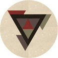 thumbnail image 1 of Ahgly Company Tapis d'Intérieur Rond Lavable en Machine Beige Blé Transitionnel, 5 Pieds Rond, 1 of 7