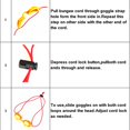 thumbnail image 4 of jinwen Elastic Rubber Swimming Goggles / Scuba Dive Mask Strap Replacement Green, 4 of 8