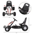 thumbnail image 3 of Aosom Kart à Pédales pour Enfants, Voiture à Chevaucher Style Course avec Siège Ajustable, Roues en Plastique, Frein à Main et Levier de Vitesse, Noir, 3 of 9