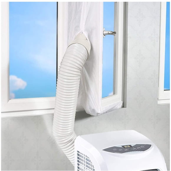 Joint Universel pour Fenêtre de Climatiseur Portable et Séchoir à Linge, Joint de Climatisation avec Fermeture Éclair et Attache Adhésive, Arrêt d'Air Chaud, Facile à Installer (400 cm)