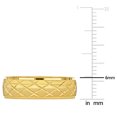 thumbnail image 4 of Ladies 6mm Lattice Wedding Band in 14k Yellow Gold, 4 of 6