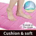 thumbnail image 2 of ORUYROP Memory Foam Bath Mat Rug, 24 x 17 Inches, Comfortable, Soft, Super Water Absorption, Machine Wash, Non-Slip, Thick, Easier to Dry for Bathroom Floor Rugs, Pink, 2 of 7