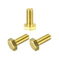 thumbnail image 1 of Unique Bargains Brass Hex Bolts, M8x20mm 3 Pack Fully Thread Grade 4.8 Machine Screws, 1 of 4