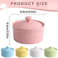 thumbnail image 3 of Barhoo Ceramic Baking Ramekins with Lids Set Individual Oven Safe Bowls for Creme Brulee Cakes Desserts Serving Dishes Stackable Storage Containers Reusable Pantry Organization 1 Bowl, 3 of 7