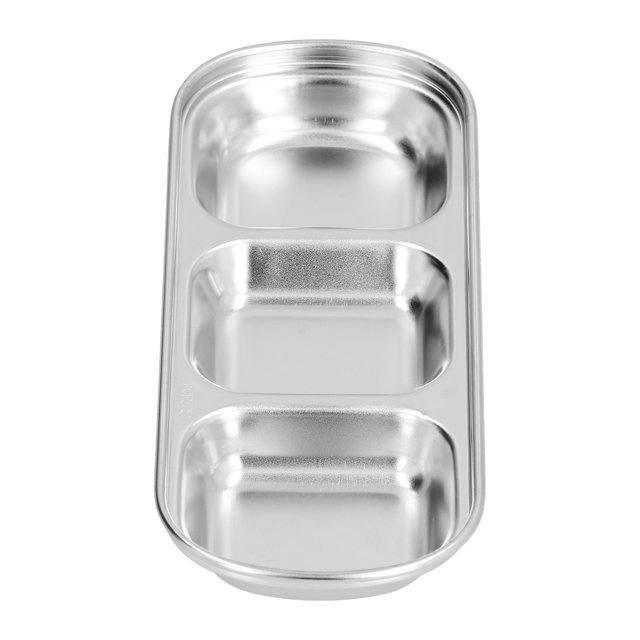 Noref Divided Plate, Sauce Dish Corrosion Resistance For Family For Children Camping Trips, Hiking