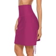 thumbnail image 4 of Womens Swim Skirt Drawstring Tummy Control Swim Bottom with Built-in Brief, 4 of 6