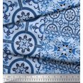 thumbnail image 2 of Soimoi polyester Crepe Fabric Damask Patchwork Printed Craft Fabric by the Yard 52 Inch Wide, 2 of 3