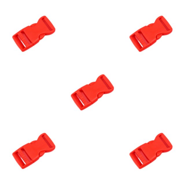 mmirethe 10pcs ABS Expérience Intégration Transparente Boucle de Haute Compatibilité Boucle Déployante Multicolore Boucles de Ceinture Rouge 5Set