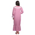 thumbnail image 4 of Moomaya Robe de Nuit Maxi à Manches Longues Imprimée Boutonnée en Coton, 4 of 5