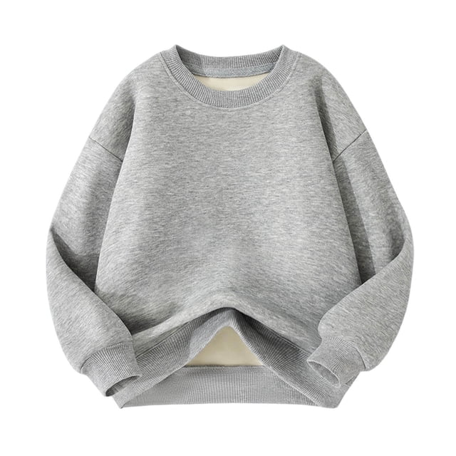 Sweaters for Boys Fleece Thickened Long Sleeve Capless Casual Warm