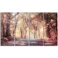 thumbnail image 3 of Design Art Golden Autumn Beautiful Forest Landscape Artwork Canvas Print, 3 of 3
