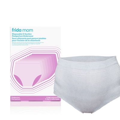 Frida Mom - High Waist Disposable C-Section Postpartum Underwear - Super Soft, Breathable, Stretchy, Latex Free - Hospital Bag Essential - Petite