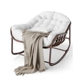 thumbnail image 2 of Kojooin Oversized Papasan Rocking Chair for Patio, Heavy Duty Rattan Egg Lounge Chair with Cushion and Metal Frame, 2 of 7