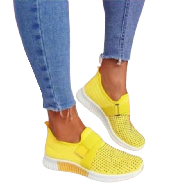 CAROOTU Chaussures à Enfiler avec Semelle Orthopédique Espadrilles de Mode pour Femmes Espadrilles Plateforme