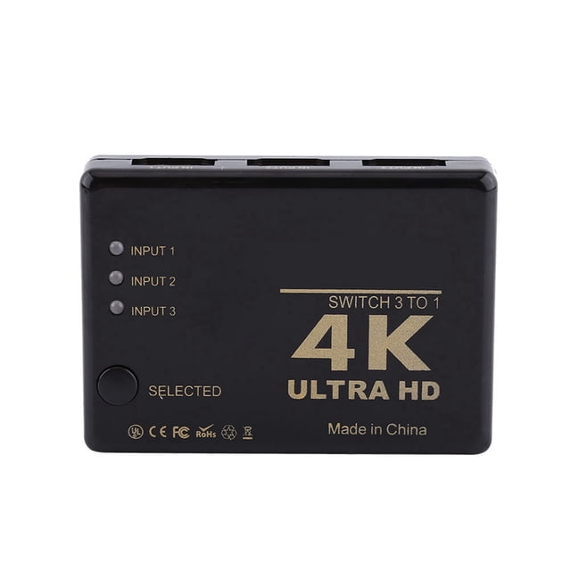 HD Multimedia Interface Switch, Key Press Inteligent Function Stable Switch Splitter with Remote Control for PS3 for HD Player