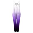 thumbnail image 2 of B91xZ Combinaisons Sans Manches Décontractées pour Femmes Combinaisons à Jambes Larges Décontractées Sans Manches Bretelles Réglables Combinaisons avec Poches, Violet TTG, 2 of 4