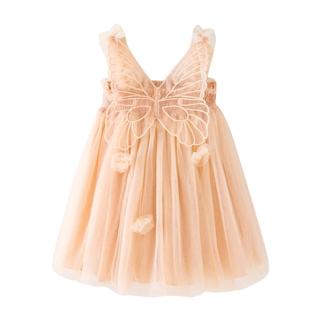 Robe Décontractée Sans Manches Tutu pour Filles Tout-Petits Robe Florale en Tulle pour Filles 2-3 Ans