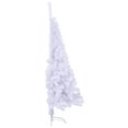 thumbnail image 3 of vidaXL Demi-Arbre de Noël Artificiel avec Support Blanc 120 cm PVC, 3 of 5