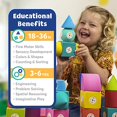 thumbnail image 5 of Blockaroo Magnetic Foam Building Blocks - STEM Preschool Toys for Babies, Toddlers, Boys and Girls, The Ultimate Bath Toy - 100 Piece Set with Toy Chest, 5 of 5