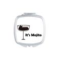 thumbnail image 1 of Mojito avec Sa Tasse Miroir Carré Portable Compact de Maquillage Double Face en Verre, 1 of 3