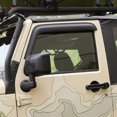 thumbnail image 1 of Convient 2007-2018 Jeep Wrangler JK Rugged Ridge Rainguard 11349.11 Profil Bas; à Coller; Noir Mat; Acrylique; Ensemble de 2, 1 of 2