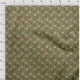 thumbnail image 3 of oneOone Cotton Silk Fabric Leaves & Floral Block Print Sewing Fabric BTY 42 Inch Wide, 3 of 4