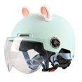 thumbnail image 3 of Casque Ouvert Mignon Léger Demi-Visage Accessoire de Casque Vert, 3 of 9