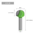 thumbnail image 1 of Lefu 1pc 8mm Shank Ball Nose End Mill Round Nose Cove CNC Milling Bit Radius Core, 1 of 6