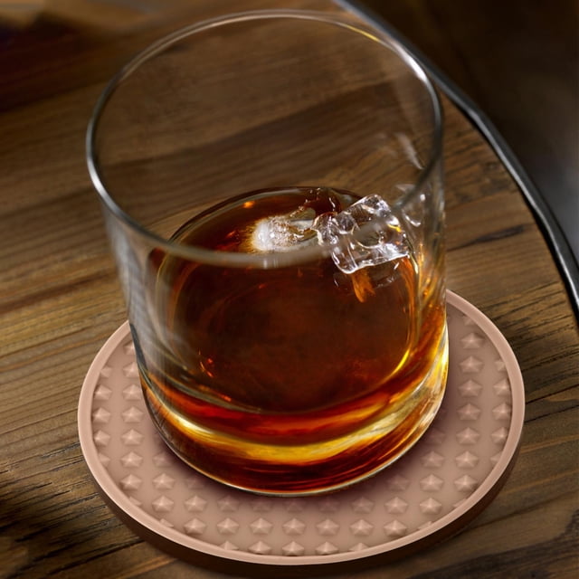 CEHVOM 6pc Cup Mat For Drinks, Silicone Drink Cup Mat, Cup Mat With Grooved Design, Non-slip Base, Cup Mat For Coffee Table Clearance