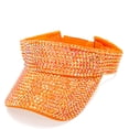 thumbnail image 2 of Fgnfyis Bling Rhinestones Sport Hats Adjustable Summer Cap Visor Caps Unisex Golf Hat Orange, 2 of 6