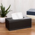 thumbnail image 2 of Leather Tissue Box Large Black Lambskin - Leather Tissue Box Minimalist Home Hotel Car Mounted Leather Paper Suction Paper Box（1* Tissue Box), 2 of 7