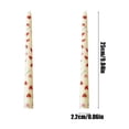 thumbnail image 3 of Printed Long Tapered Candles Set of 2 | 9.8 Inch Mixed Wax Pillar Candles In Green Orange Beige Blue Pink | Unscented Romantic Wedding Dinner Decor | Multipurpose Home Party Lighting, 3 of 6