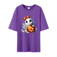 thumbnail image 5 of YLHFASHION T-shirt d'Halloween pour Femmes à Manches Courtes, Col Rond, Graphique, Hauts Imprimés Citrouille, Chandails Décontractés d'Automne Automne 2025, Économies d'Été Liquidation, T-shirt à Manches Courtes pour Femmes, 5 of 5