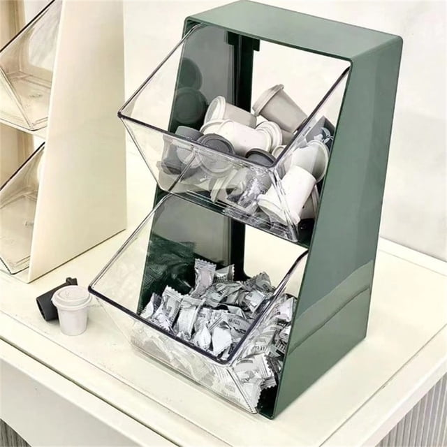 EGNMCR Desktop Tea Bag Storage Box Capsule Coffee Instant Milk Tea Storage Rack Office Tea Room Storage Rack storage rack