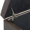 thumbnail image 3 of Simpli Home Dover Faux Leather Storage Bench in Chocolate Brown, 3 of 5