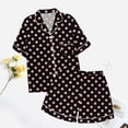 thumbnail image 2 of MIASHUI Ensemble de Pyjama 2 Pcs pour Garçons et Filles à Pois Boutonné, Rose Clair, 4-5 Ans, 2 of 4