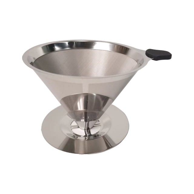 Pour Over Coffee Dripper Reusable Drip Coffee Filter Portable Pour Over Coffee Maker Home Camping V60 Stainless Filter Cup Hand Coffee Filter