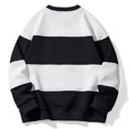 thumbnail image 4 of Rbaofujie Chandails à Capuche pour Hommes, Chandail à Enfiler pour Homme Grande Taille, Mode Décontractée, Col Rond, Personnalisé, à Blocs de Couleur, Chandail à Manches Longues, Chemises Décontractées pour Hommes, 4 of 8
