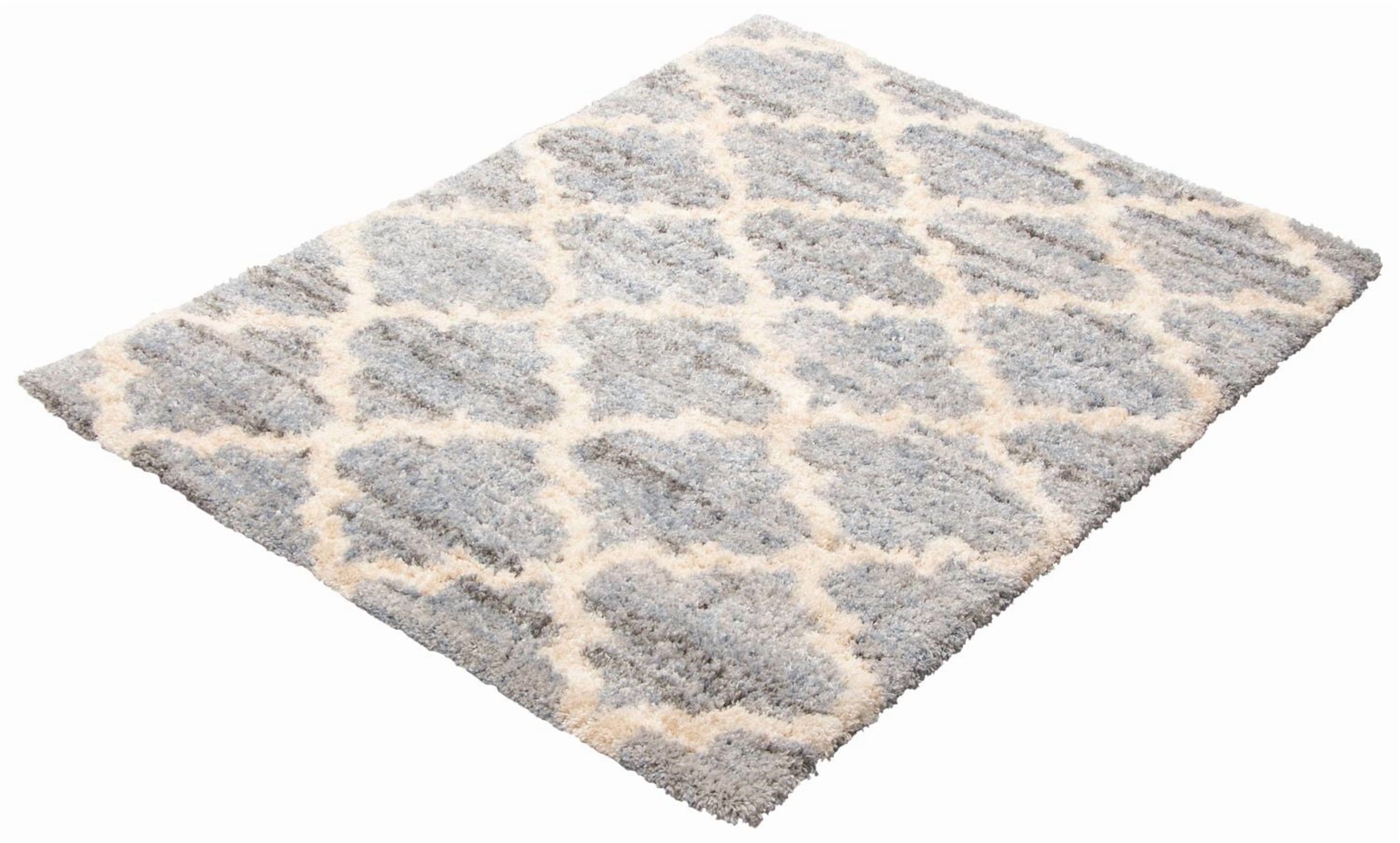 ECARPET Trellis Frise Moelleuse pour Chambre à Coucher, Collection Annica Ultra Douce et Pelucheuse