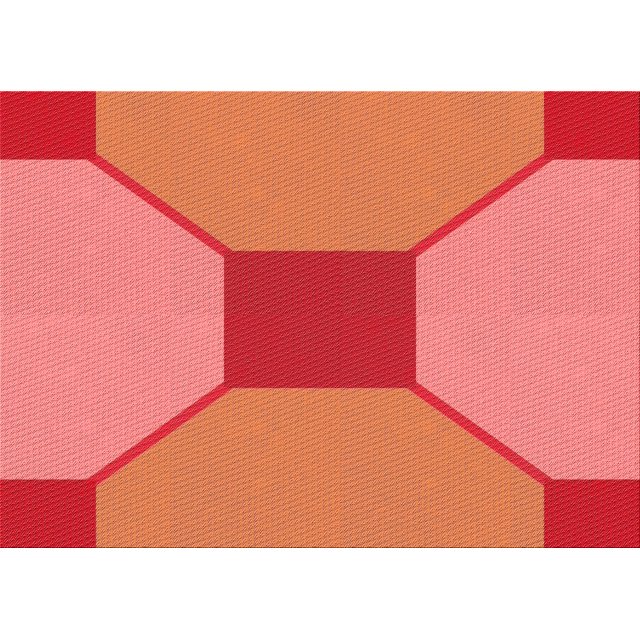 Ahgly Tapis Rectangulaire Lavable en Machine Rouge Rubis, 8 Pieds x 10 Pieds
