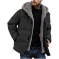 thumbnail image 2 of Men's Down Jacket, Windproof Skiing Winter Coat with Hooded Design, Insulated Polyester Outerwear for Cold Weather Protection, 2 of 9