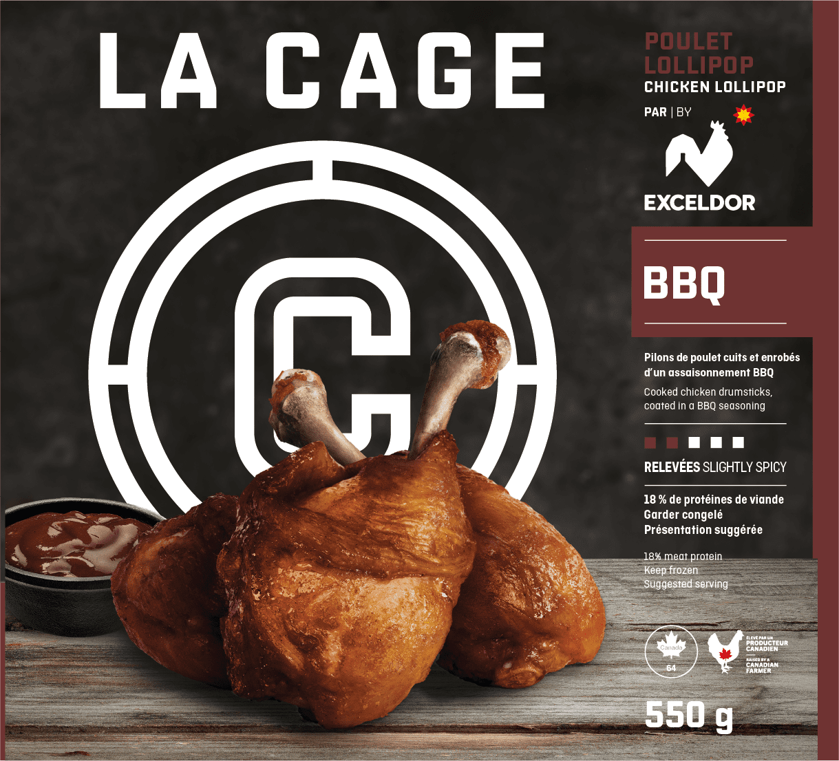 LA CAGE - BBQ CHICKEN LOLLIPOP 550G