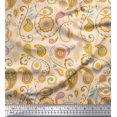 thumbnail image 1 of Soimoi White Poly Georgette Fabric Mandala & Paisley Decor Fabric Printed Yard 42 Inch Wide, 1 of 4