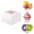 thumbnail image 3 of Moretoes 50pcs 4x4x2.5 Inches White Bakery Boxes with Window 50, 3 of 7