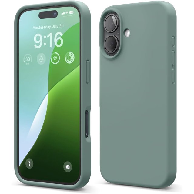 KOMI Compatible with iPhone 16 Pro Max Case, Premium Liquid Silicone Case, Full Body Protective Cover, Shockproof, Slim Phone Case, Anti-Scratch Soft Microfiber Lining, 6.9 inch Midnight Green