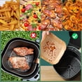 thumbnail image 3 of InnotechSc Air Fryer Liners Disposable, 200Pcs Parchment Paper, 6.3inch Disposable Air Fryer Paper Liners for 3 to  5QT, Non-Stick Air Fryer Liners Square Free of Bleach, 3 of 6