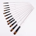 thumbnail image 3 of yuksok 12x Nylon Paint Brush Set Oil Painting Paintbrushes Filbert, 3 of 5