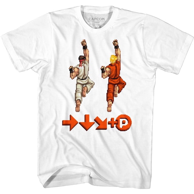 Street Fighter Sprite T-Shirt pour Adulte Blanc Punch